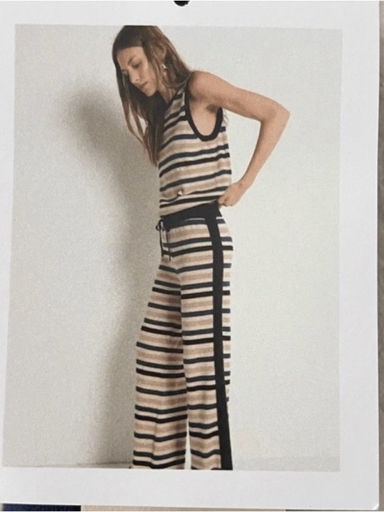 Pants - Nation JoJo Veranda Striped Knit Wide Leg pants Small